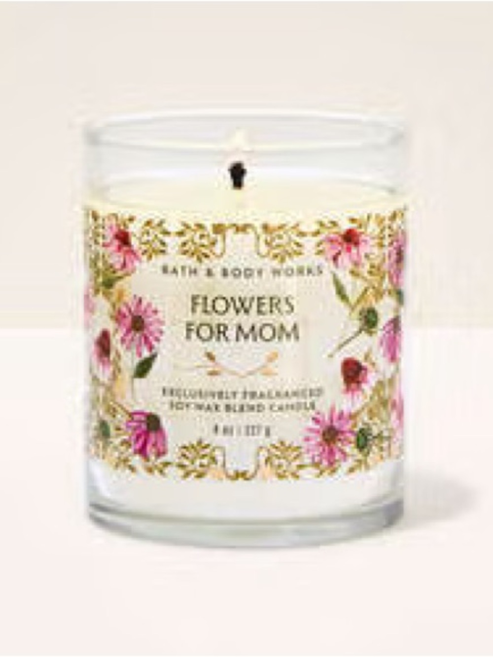 Bath & Body Works Flowers for Mom Floral Scented Candle - White & Pink